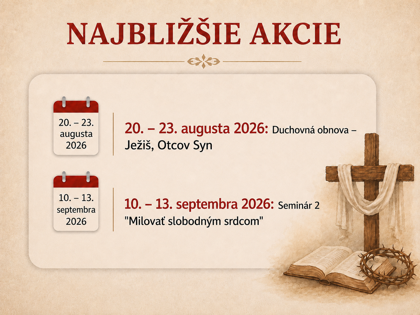 najbližšie akcie