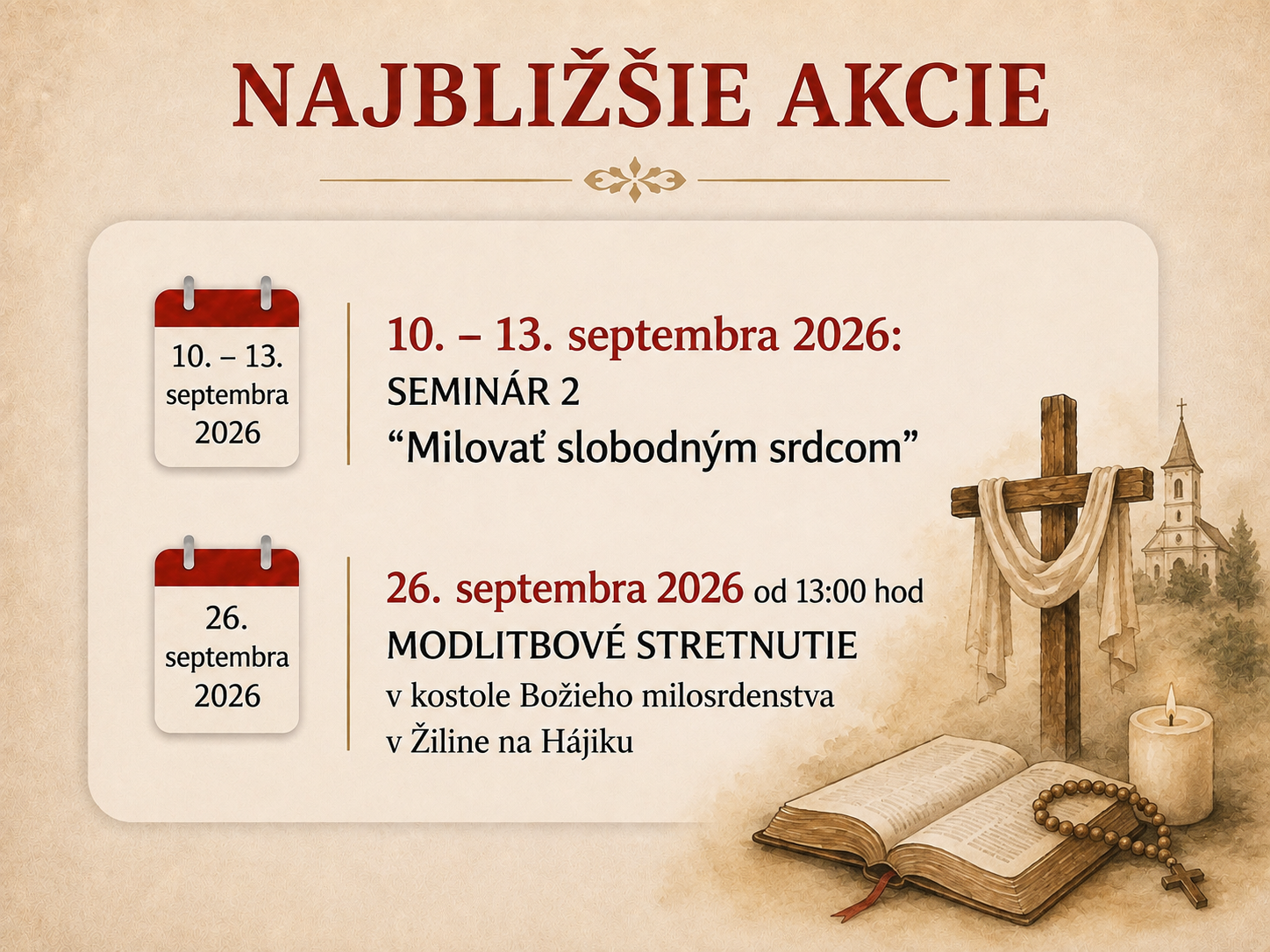 najbližšie akcie